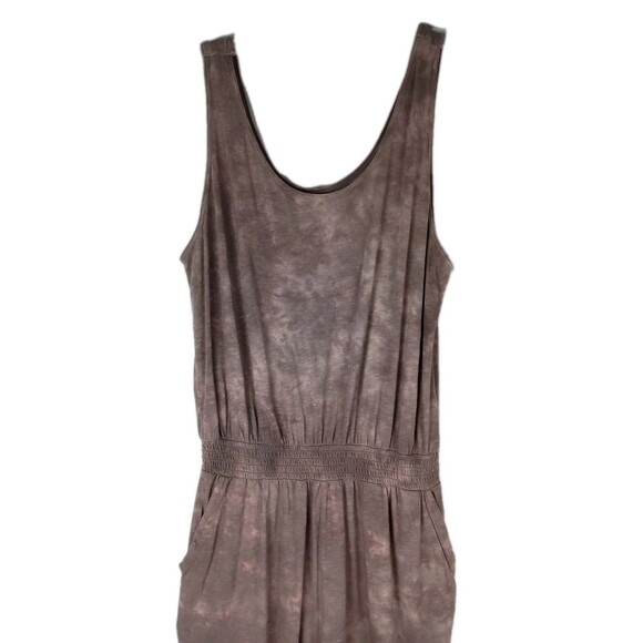 Aerie Mauve Brown Tie-dye Jumpsuit Size Large Comfy Loungewear Casual Bohemian - Picture 2 of 11